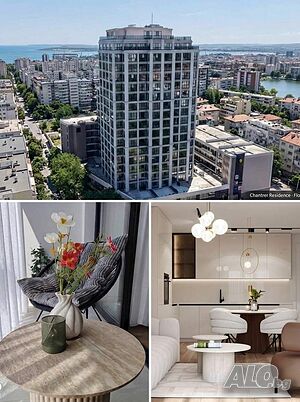 нощувки ”Луксозен двустаен в Chantrer Residence до Морската градина с паркомясто.